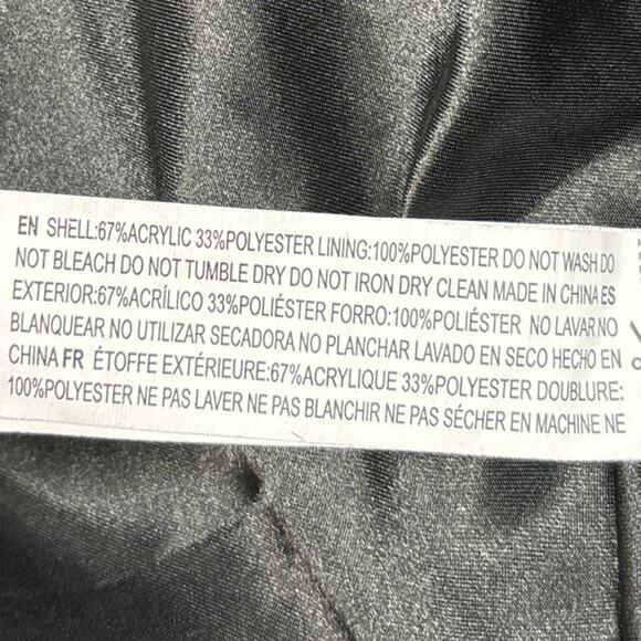 Forever 21 Women's Black Faux Fur Sleeveless Pocket Collar Vest Jacket Size S - Picture 8 of 8